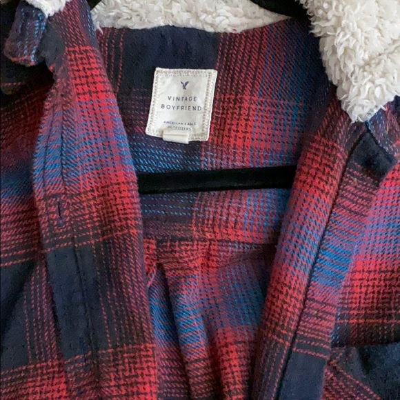 Fleece Plaid Jacket American Eagle - Picture 2 of 4